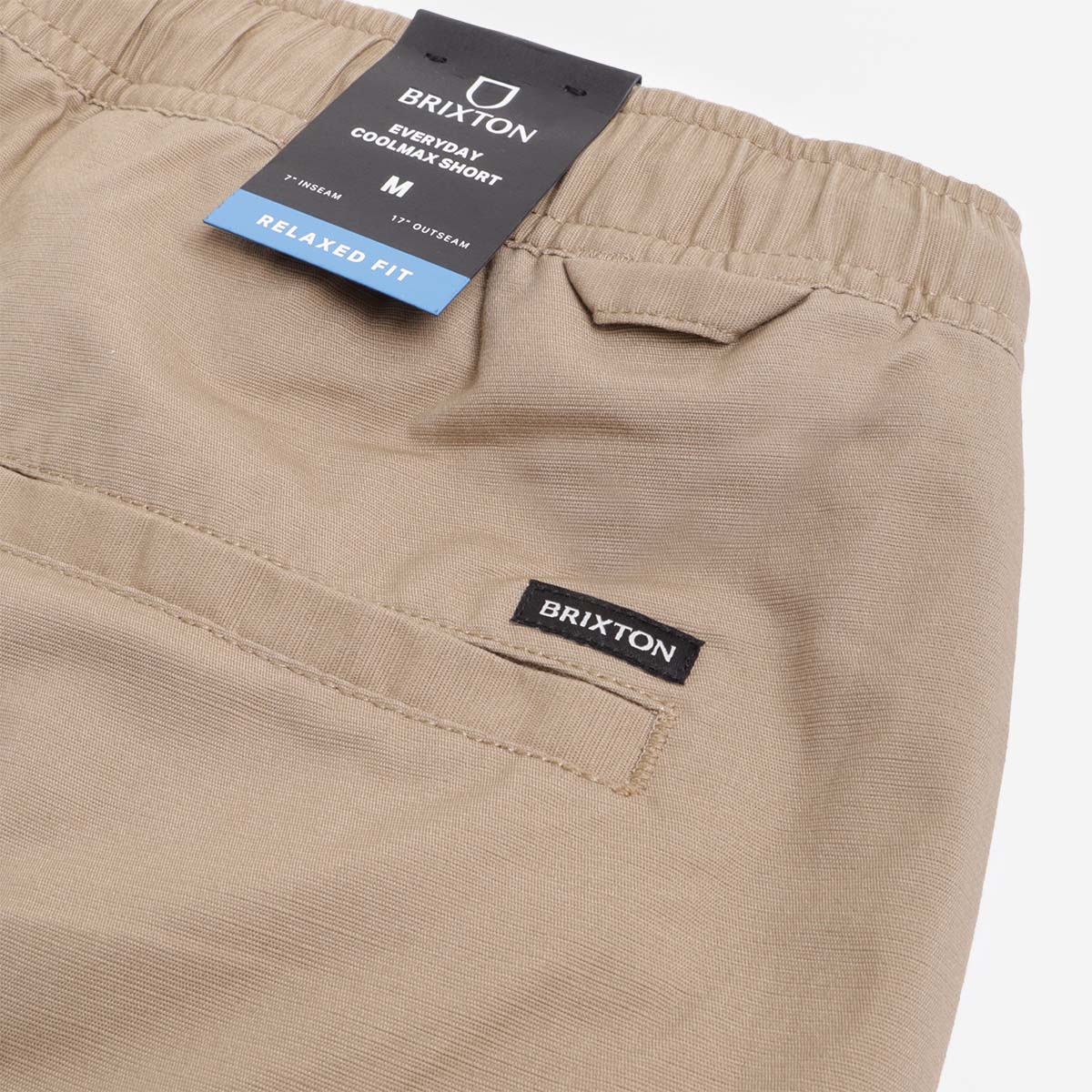 main Brixton Everyday Coolmax Shorts, Khaki, Detail Shot 4