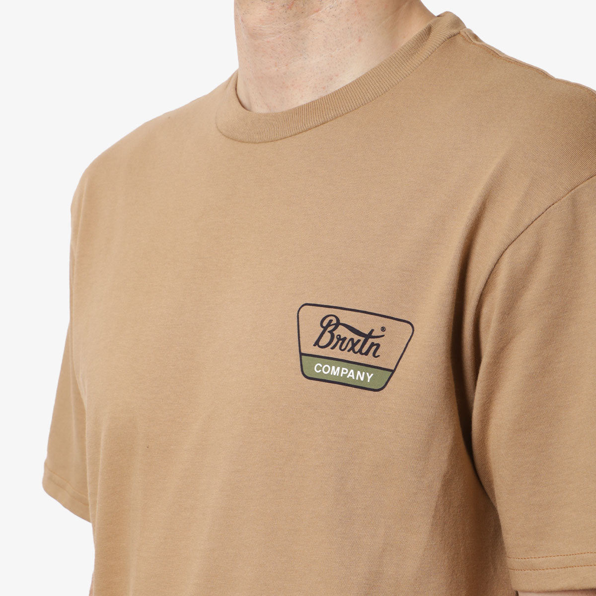 Brixton Linwood T-Shirt, Tiger's Eye Navy Olive, Detail Shot 3