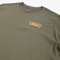 thumbnail Brixton Linwood T-Shirt, Olive Surplus Golden Brown Beige, Detail Shot 3