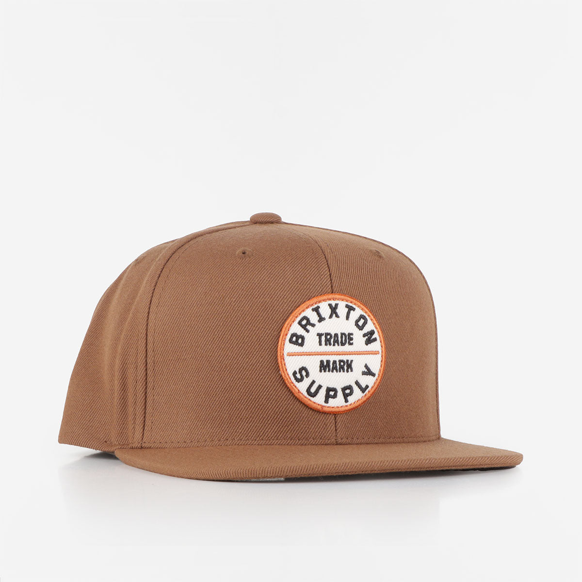 Brixton Oath III Snapback Cap, Pinecone Brown, Detail Shot 1