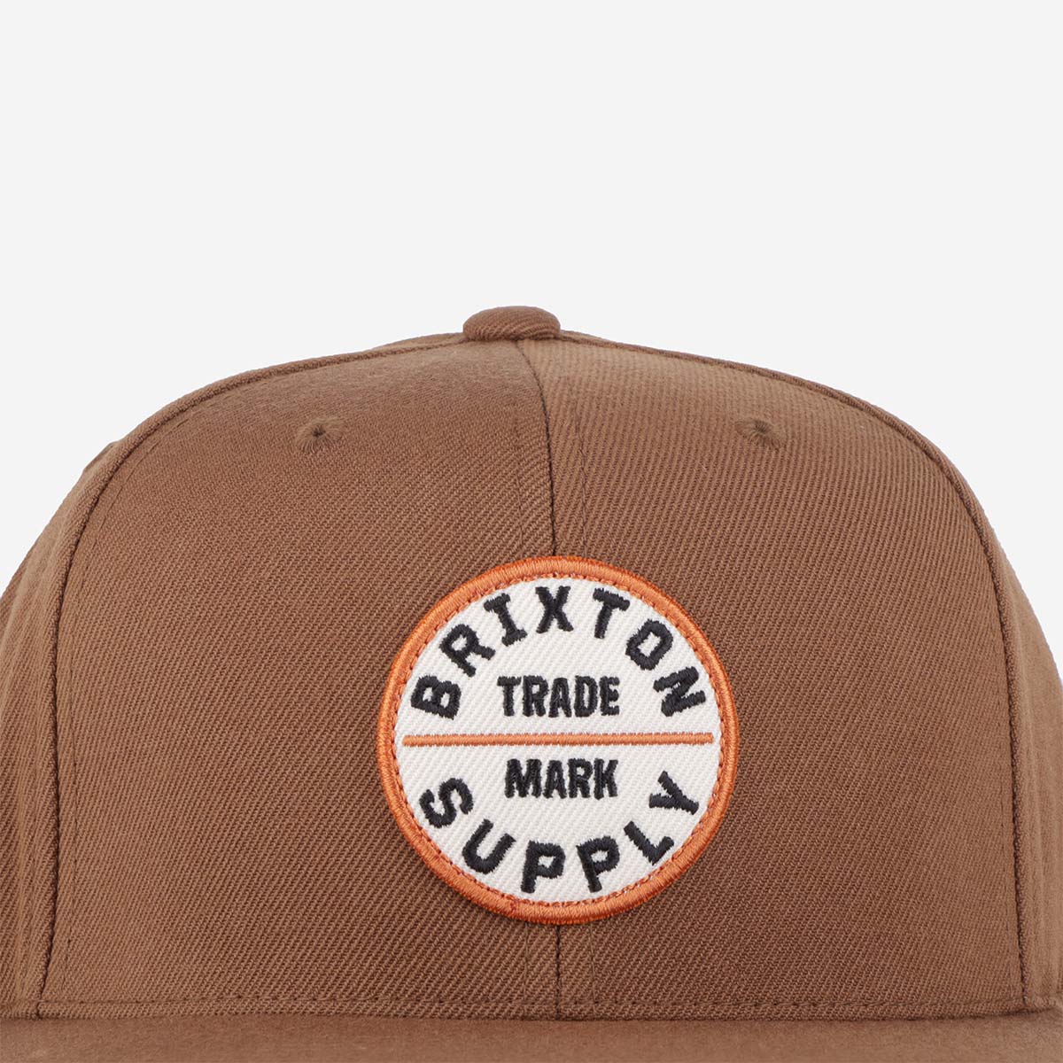 Brixton Oath III Snapback Cap, Pinecone Brown, Detail Shot 2