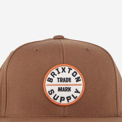 thumbnail Brixton Oath III Snapback Cap, Pinecone Brown, Detail Shot 2