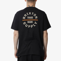 thumbnail Brixton Oath V T-Shirt, Black/Whitecap/Persimmon Orange, Detail Shot 1