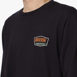 thumbnail Brixton Regal Long Sleeve T-Shirt, Black Rust, Detail Shot 3