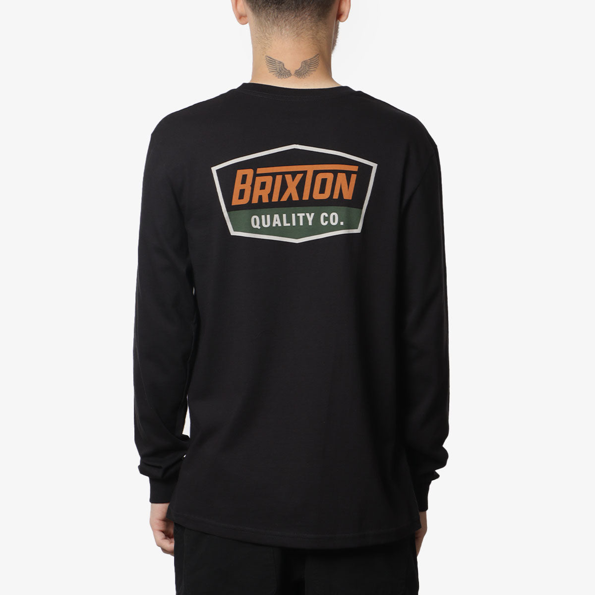 Brixton Regal Long Sleeve T-Shirt, Black Rust, Detail Shot 1