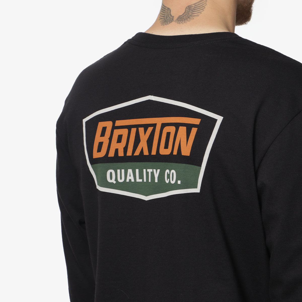 Brixton Regal Long Sleeve T-Shirt, Black Rust, Detail Shot 4