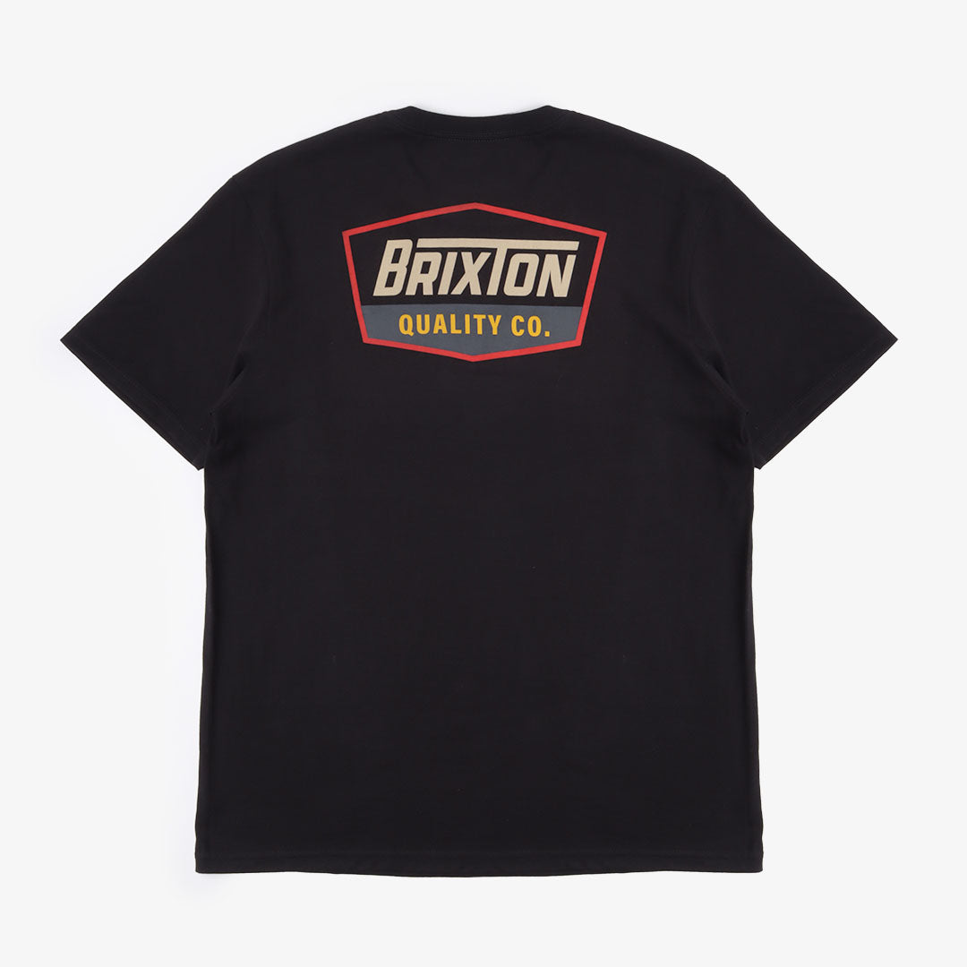 main Brixton Regal T-Shirt, Black Sand, Detail Shot 1