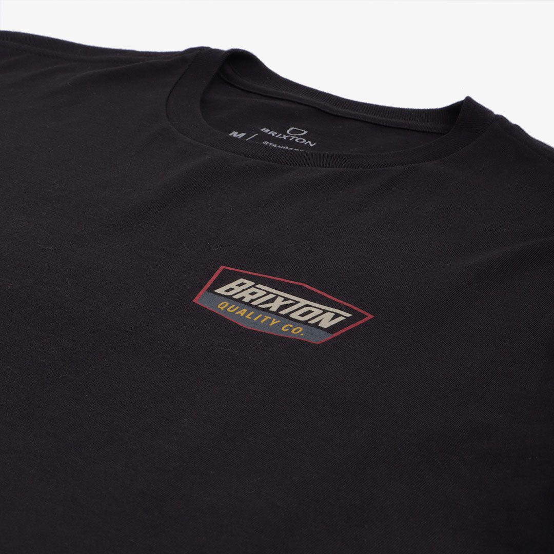 main Brixton Regal T-Shirt, Black Sand, Detail Shot 3