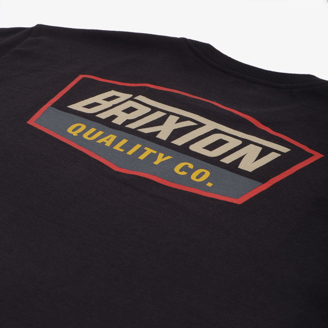 main Brixton Regal T-Shirt, Black Sand, Detail Shot 4