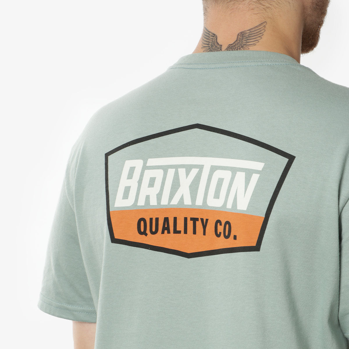 Brixton Regal T-Shirt, Chinois Green/Whitecap, Detail Shot 4