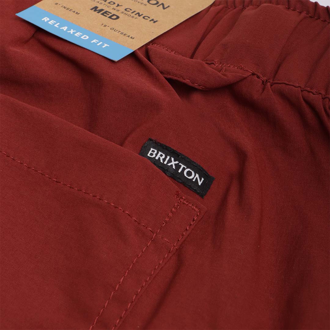 main Brixton Steady Cinch X Shorts, Dark Brick, Detail Shot 5