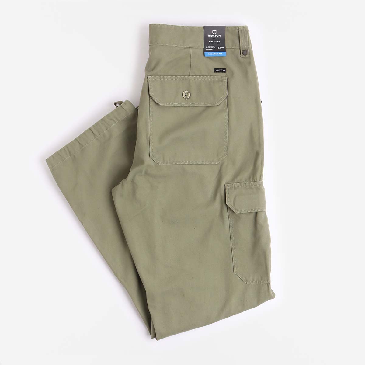 main Brixton Waypoint Twill Cargo Pant, Olive Surplus, Detail Shot 1