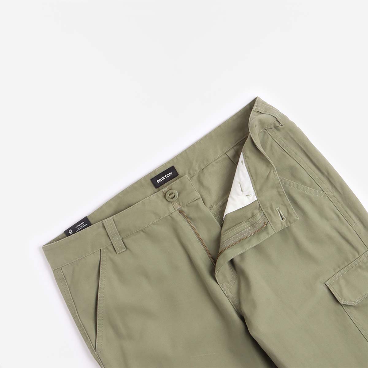 main Brixton Waypoint Twill Cargo Pant, Olive Surplus, Detail Shot 3