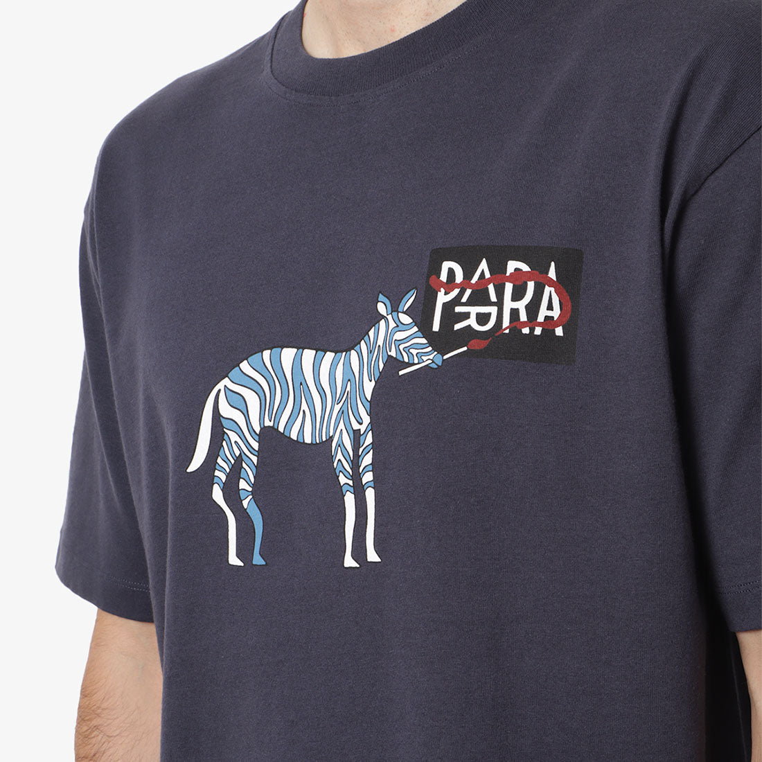 By Parra No Parra Ever T-Shirt, Navy Blue, Detail Shot 2