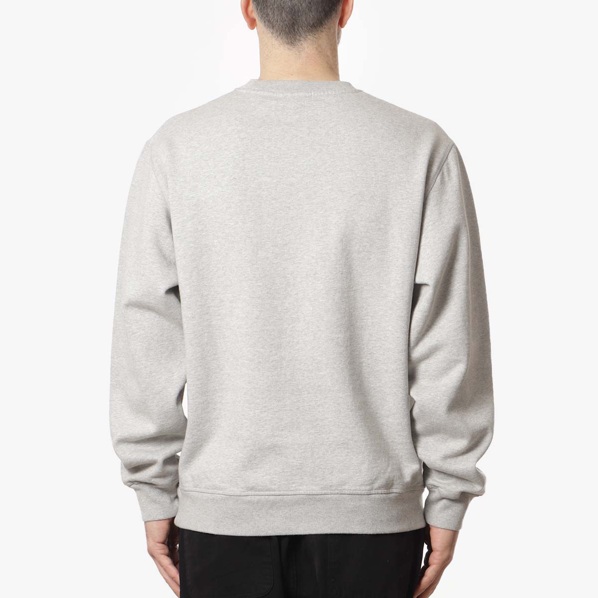 main By Parra Rounded PAR Crew Neck Sweatshirt, Heather Grey, Detail Shot 3