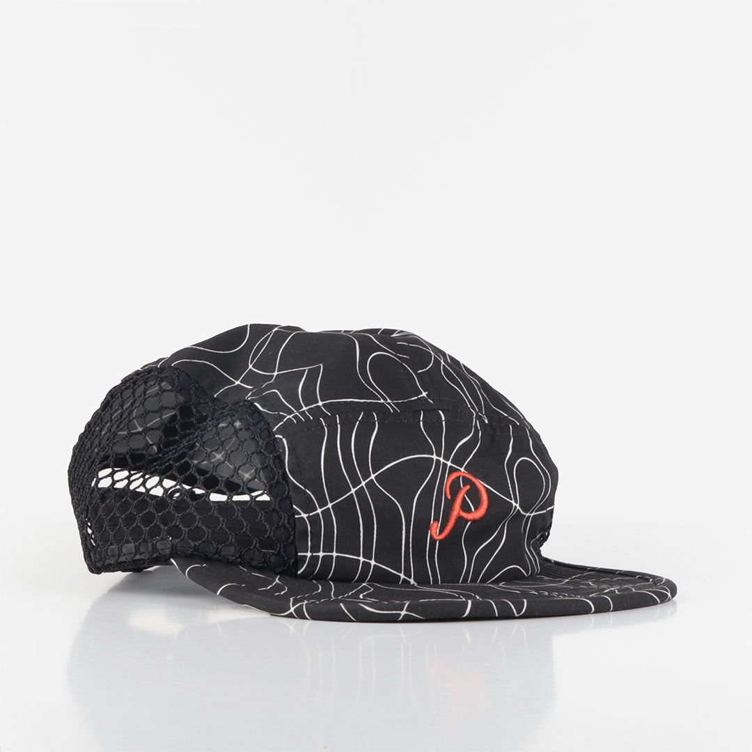 main By Parra Trees in Wind Mesh Volley Hat, Black, Detail Shot 1