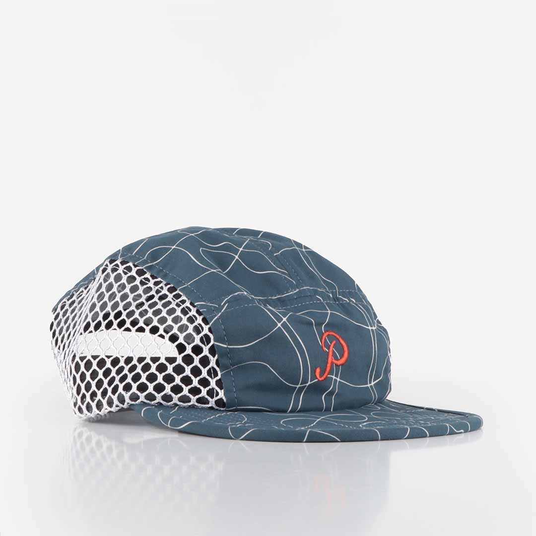 main By Parra Trees in Wind Mesh Volley Hat, Deep Sea Green, Detail Shot 1