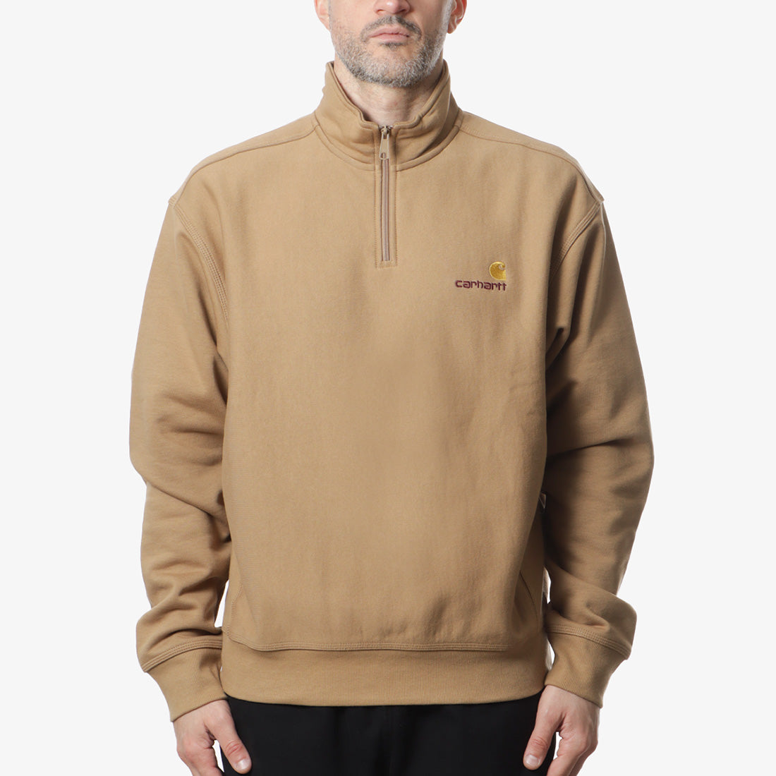 main Carhartt WIP American Script Half Zip Sweatshirt