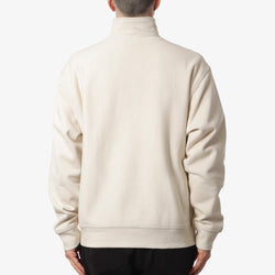 thumbnail Carhartt WIP American Script Half Zip Sweatshirt, Moonbeam, Detail Shot 3