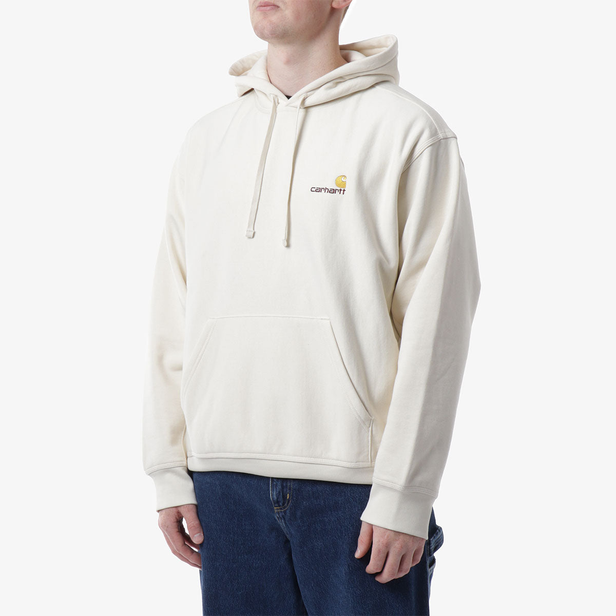 main Carhartt WIP American Script Pullover Hoodie, Natural, Detail Shot 5