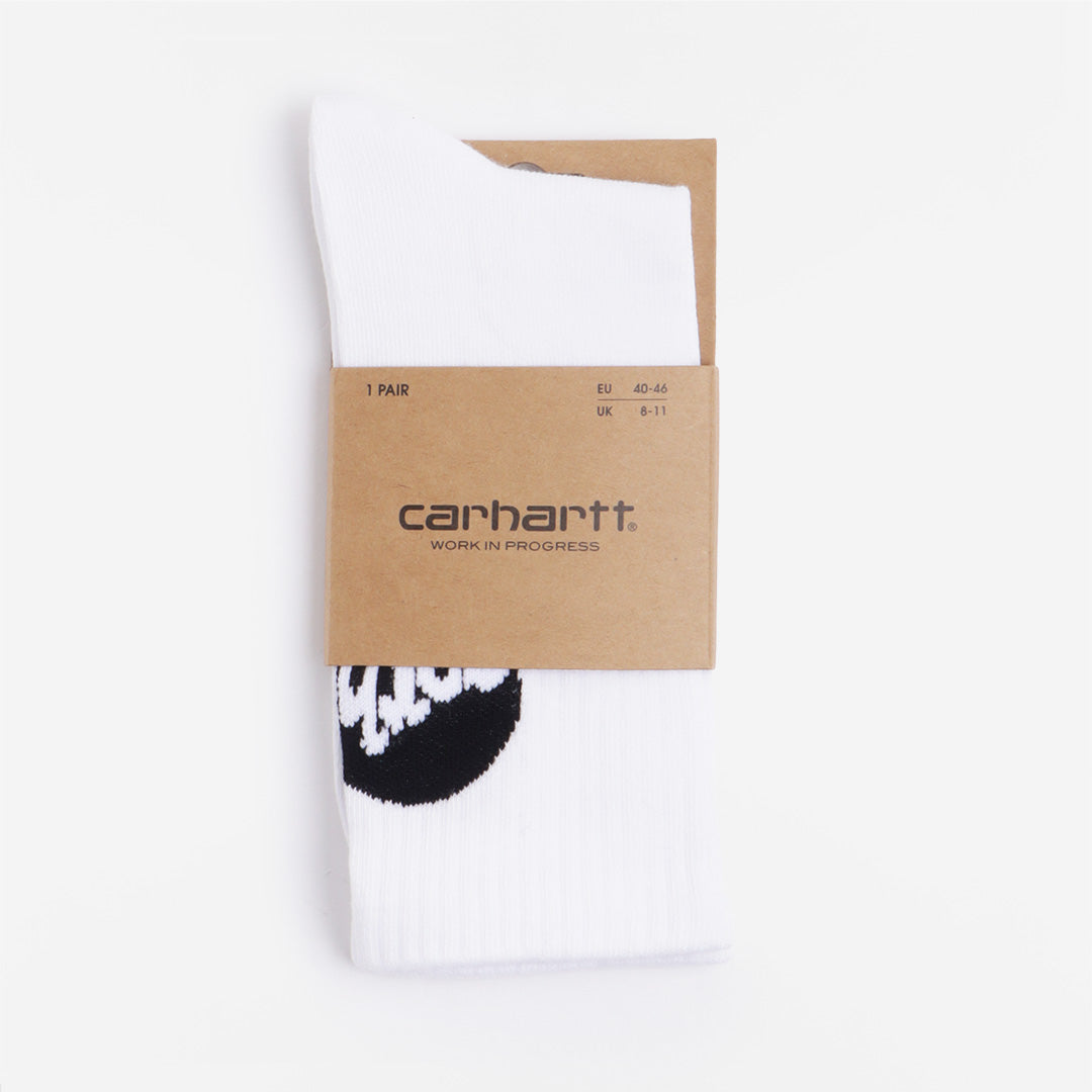 Carhartt WIP Amour Socks, White/Black, Detail Shot 2