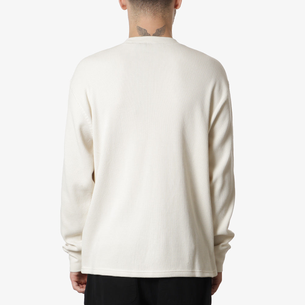 Carhartt WIP Basics Script Long Sleeve T-Shirt, Natural Black, Detail Shot 3