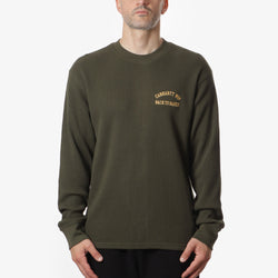 thumbnail Carhartt WIP Basics Script Long Sleeve T-Shirt, Office Green Winter Spice, Detail Shot 1