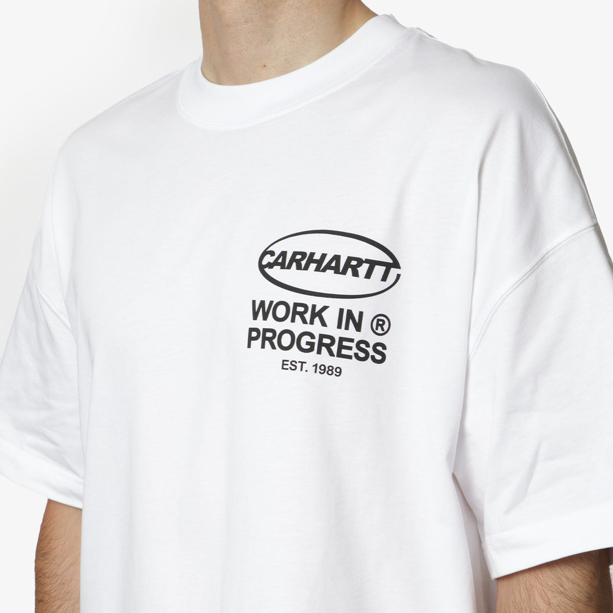 Carhartt WIP Body of Work T-Shirt, White Black, Detail Shot 2