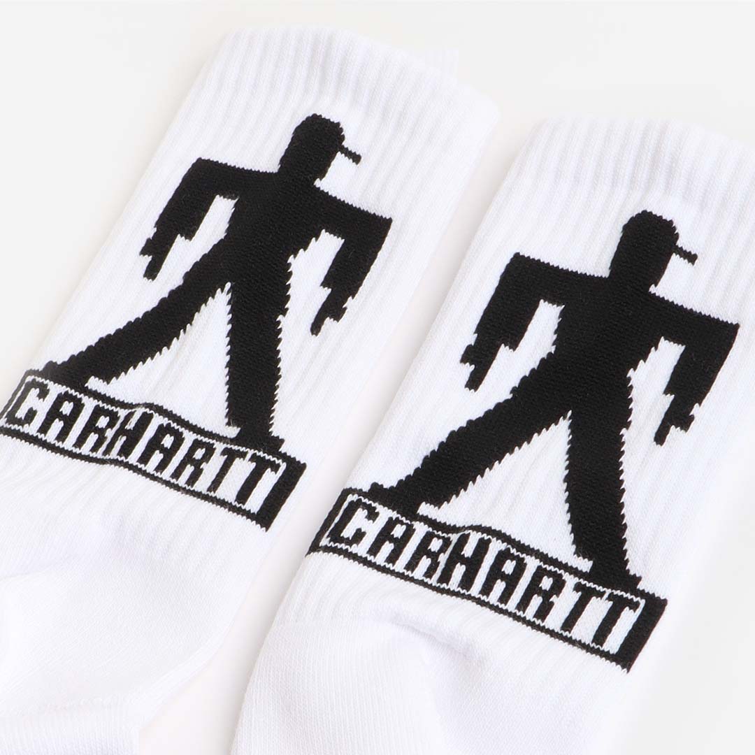 main Carhartt WIP Built Socks, White Black, Detail Shot 3