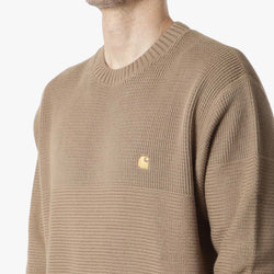 thumbnail Carhartt WIP Chane Sweater, Leather Gold, Detail Shot 2