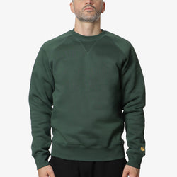 thumbnail Carhartt WIP Chase Crewneck Sweatshirt, Sycamore Tree Gold, Detail Shot 1