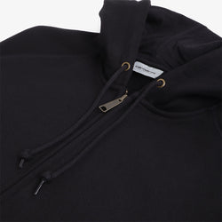 thumbnail Carhartt WIP Chase Full Zip Hoodie, Black/Gold, Detail Shot 5