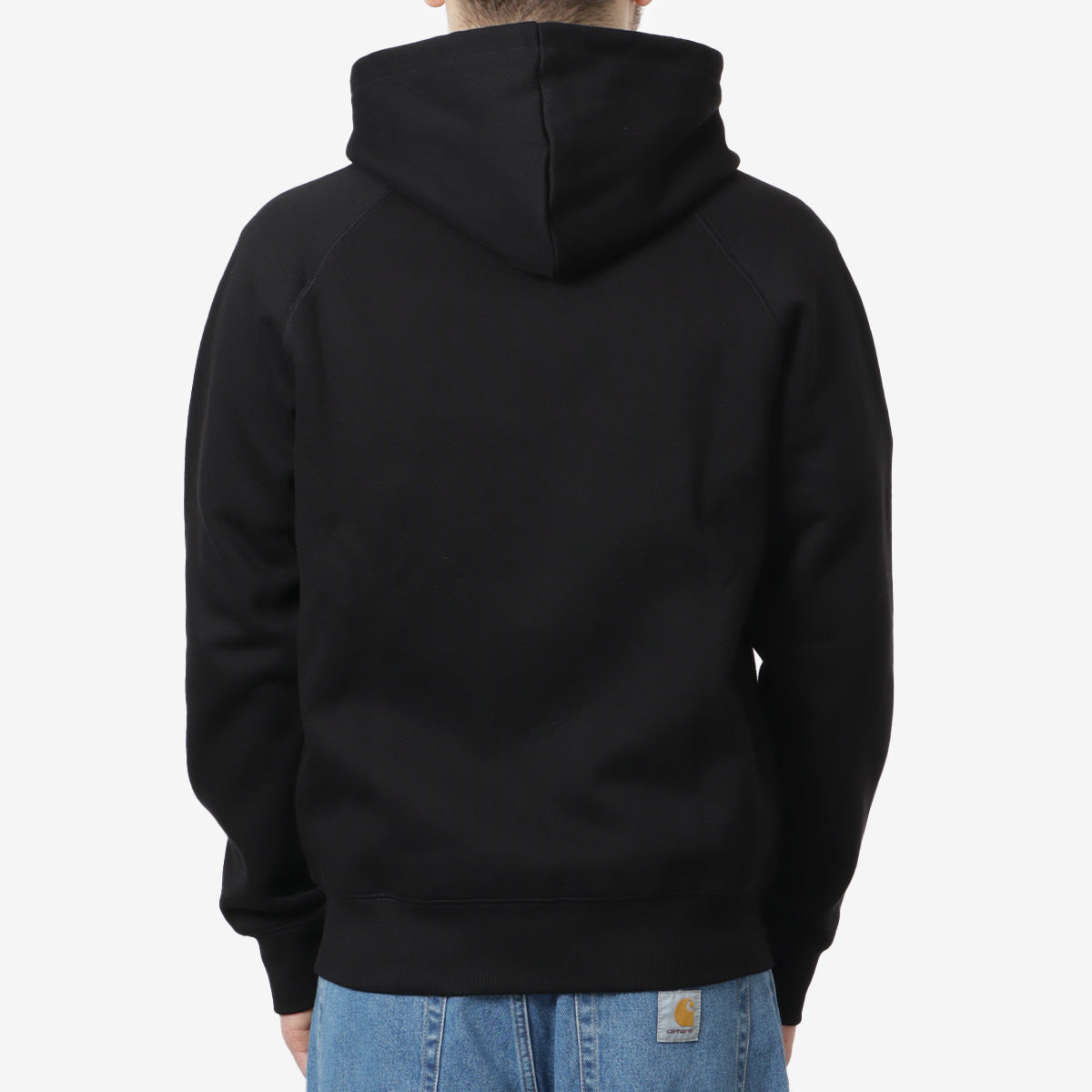 main Carhartt WIP Chase Full Zip Hoodie, Black/Gold, Detail Shot 2