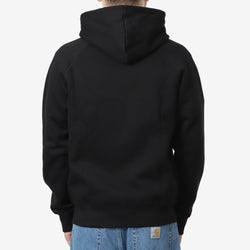 thumbnail Carhartt WIP Chase Full Zip Hoodie, Black/Gold, Detail Shot 2