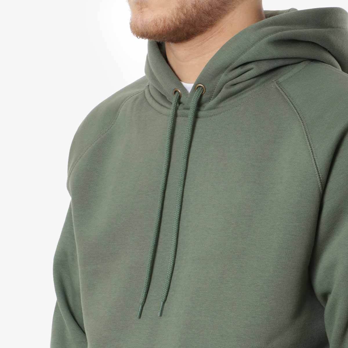 Carhartt WIP Chase Pullover Hoodie, Duck Green/Gold, Detail Shot 3