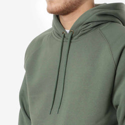 thumbnail Carhartt WIP Chase Pullover Hoodie, Duck Green/Gold, Detail Shot 3