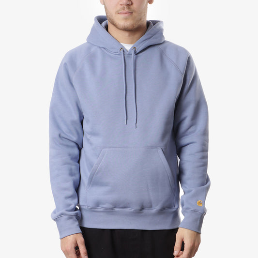 Carhartt WIP Chase Pullover Hoodie, Charm Blue/Gold, Detail Shot 1