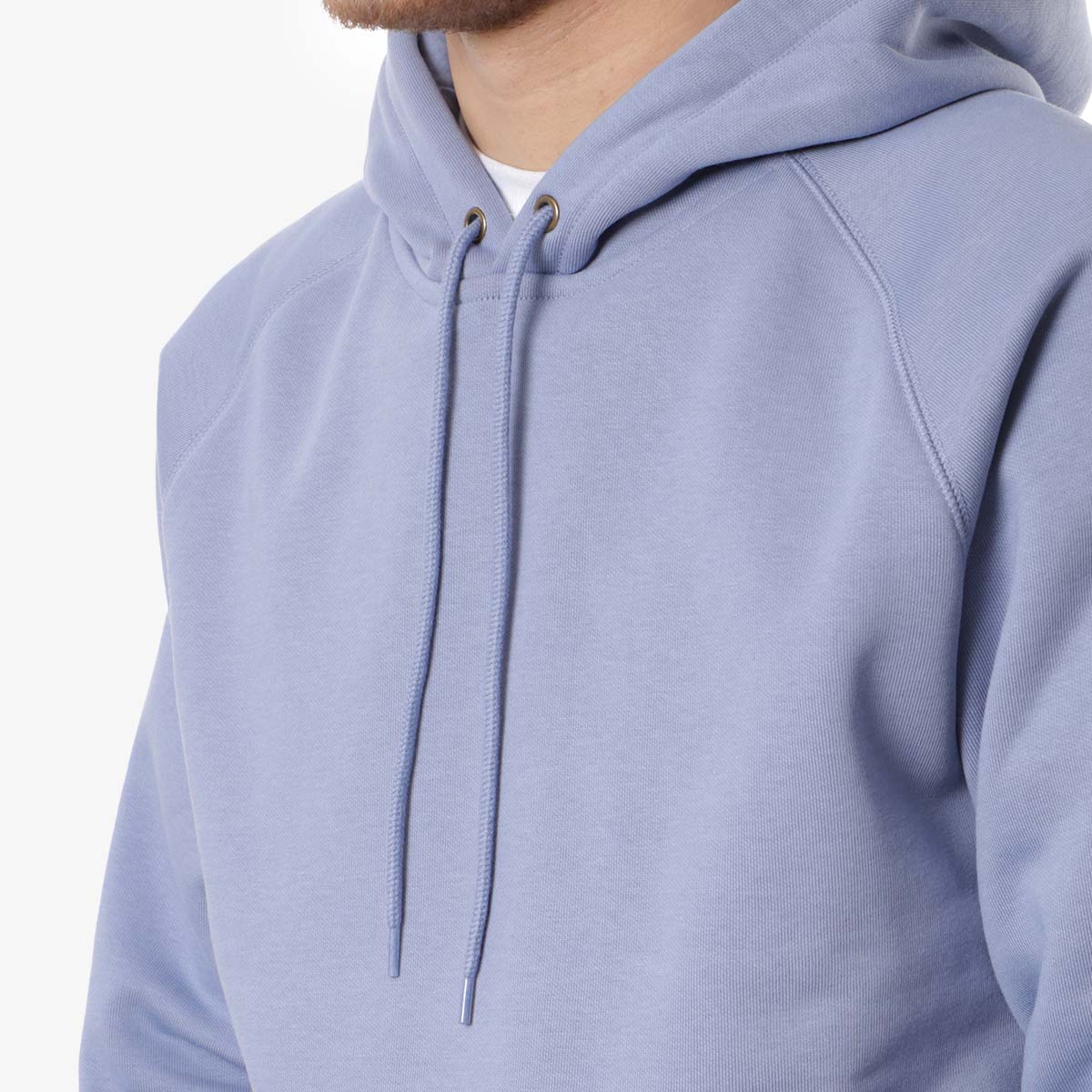 Carhartt WIP Chase Pullover Hoodie, Charm Blue/Gold, Detail Shot 2