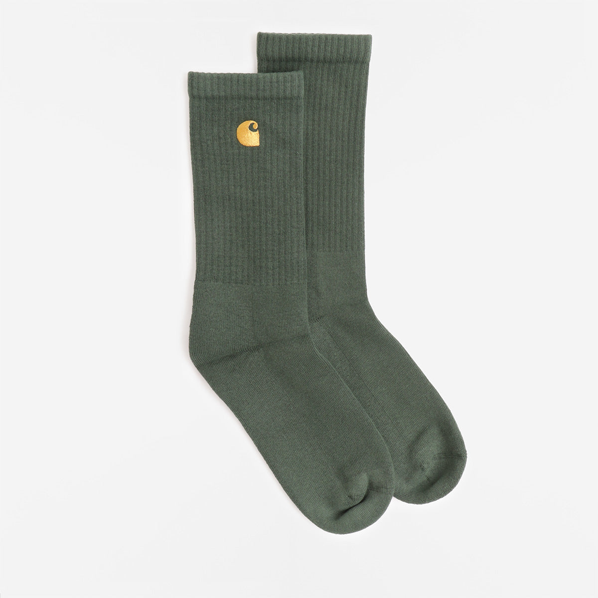 main Carhartt WIP Chase Socks, Sycamore Tree Gold, Detail Shot 1