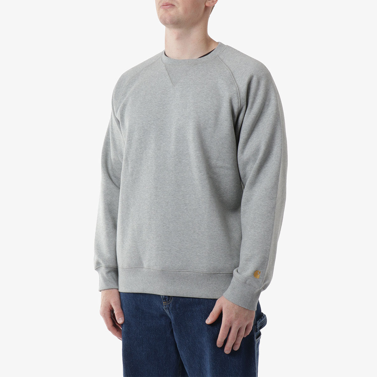 Carhartt chase sweatshirt ash heather hot sale