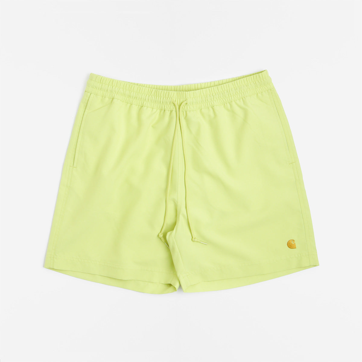 main Carhartt WIP Chase Swim Shorts, Arctic Lime/Gold, Detail Shot 1