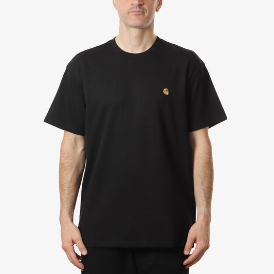 Carhartt WIP Chase T-Shirt, Black Gold, Detail Shot 1