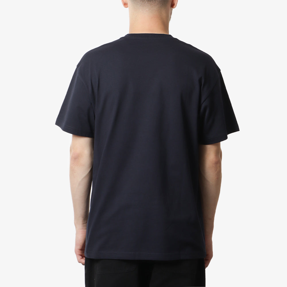 main Carhartt WIP Chase T-Shirt, Dark Navy/Gold, Detail Shot 3