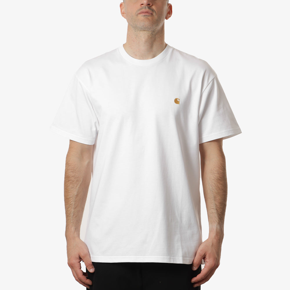 Carhartt WIP Chase T-Shirt, White Gold, Detail Shot 1