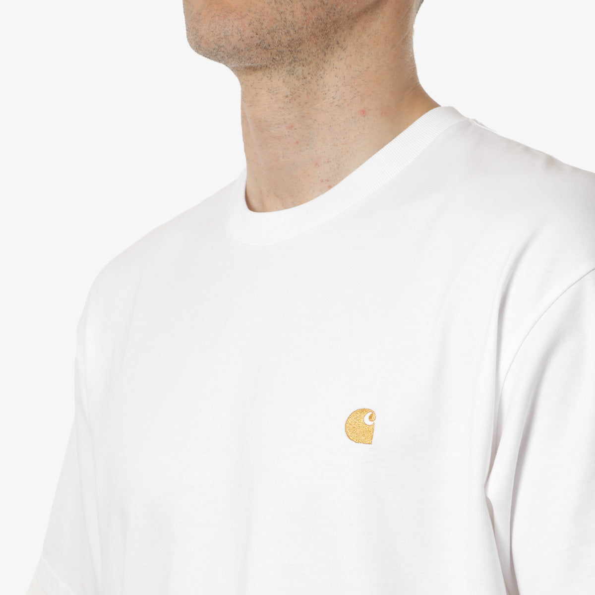 Carhartt WIP Chase T-Shirt, White Gold, Detail Shot 2