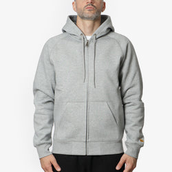 thumbnail Carhartt WIP Chase Zip Hoodie, Grey Heather Gold, Detail Shot 1