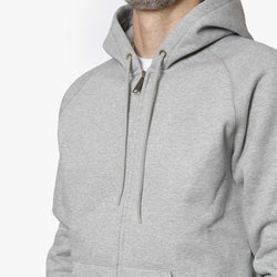 thumbnail Carhartt WIP Chase Zip Hoodie, Grey Heather Gold, Detail Shot 2