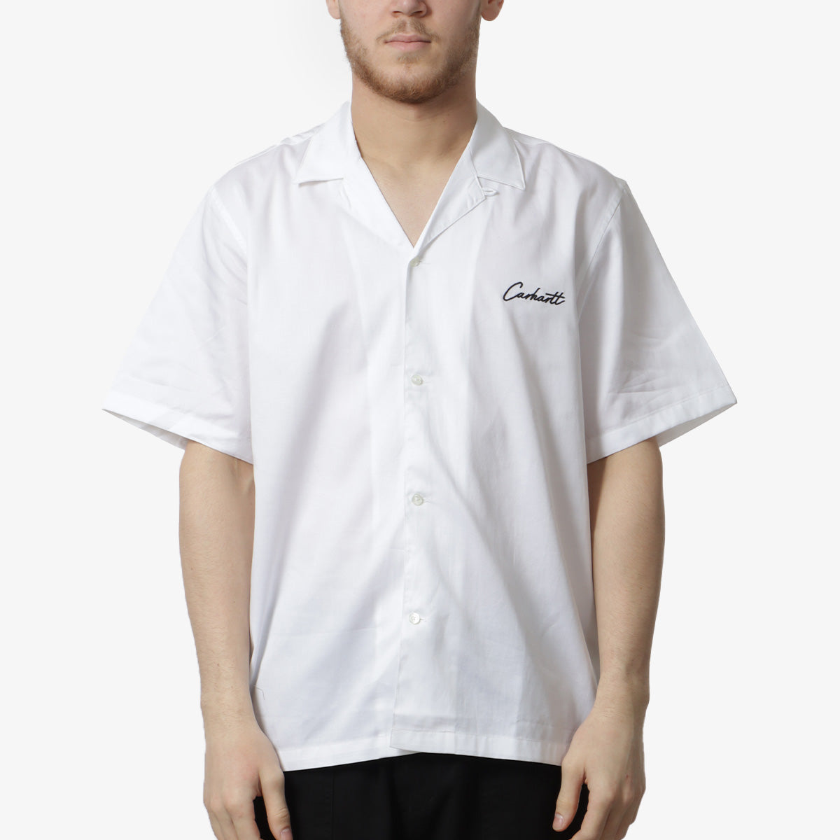 main Carhartt WIP Delray Shirt, White Black, Detail Shot 1