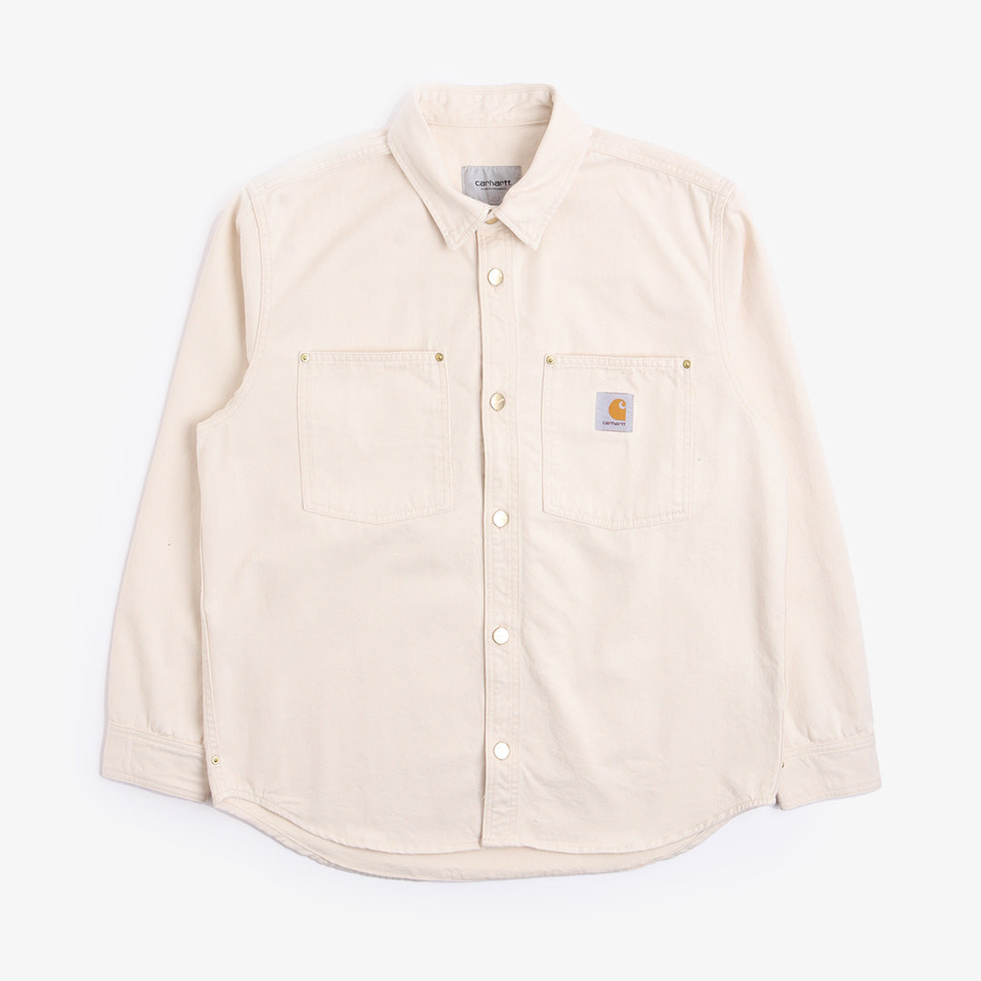 main Carhartt WIP Derby Shirt Jacket, Natural (Rinsed), Detail Shot 1