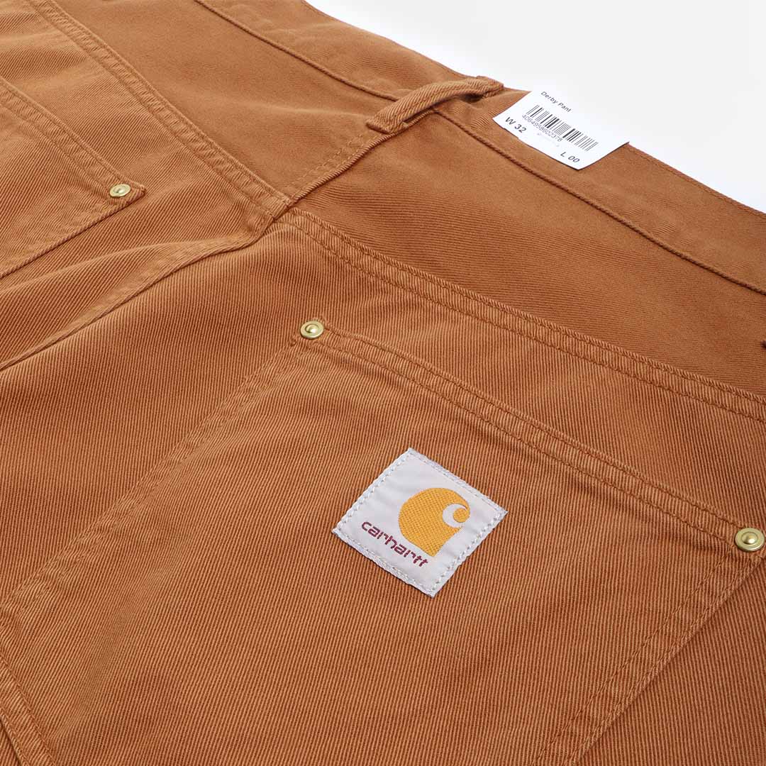 main Carhartt WIP Derby Pant, Hamilton Brown (Garment Dyed), Detail Shot 5